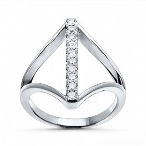 Sofia Vergara Ring 1/4 ct tw Diamonds Sterling Silver Kay Jewelers Size 8  NWT